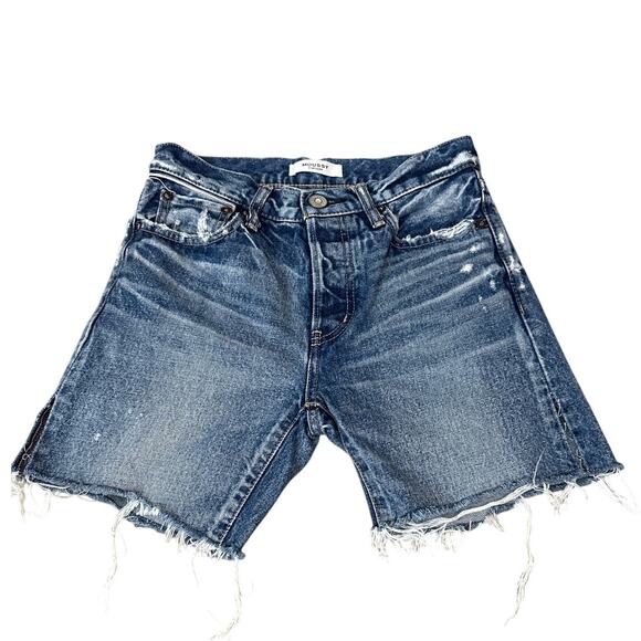 Moussy Vintage Distressed Denim Shorts  Size 27 ? Made in Japan - Picture 1 of 7